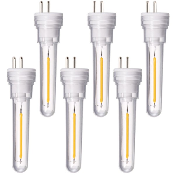 DGE S14 Replacement LED Bulb 6 Pack Replacement String Light Bulbs 1.5 Watt LED Replacement Light Bulb, Shatter-Proof and Waterproof IP65
