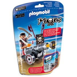 PLAYMOBIL 6165 Schwarze AppKanone mit Seeräuber