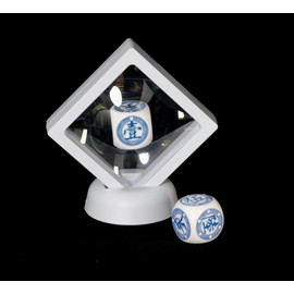 Dynasty Porcelain Dice-Floral Edition - Premium Ceramic D6 Dice with Blue-and-White Oriental Designs, Collector’s Floral, Essence, and Legacy Editions for Gaming and Gifts (Legacy Edition)