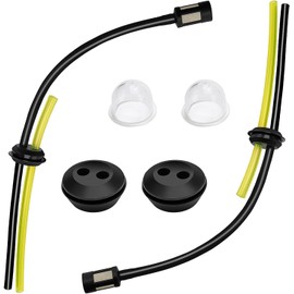 Universal Fuel Filter Kit, Universal Fuel Line, Petrol Hose Seal, Primer Bulb, Rubber Grommet Gasket, for Lawnmowers, Blowers, Trimmers, Cutters, Pack of 2