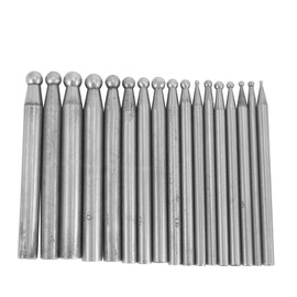 Byttlerom Jewellers Tool Jewelry Dapping Block Set with 17Pcs Jewelry Tool Kit Dapping Punches with Plastic Stand