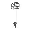 Calidola Garden Hose Holder with Storage Basket - Heavy-Duty Freestanding
