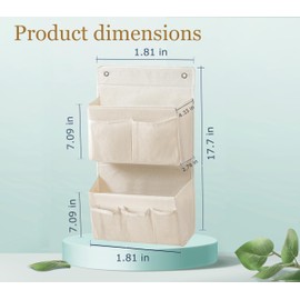 Someteth Wall Hanging Organizer – Over The Door Organizer Storage & Behind Door Organizer for Dormitory, Bathroom, Bedroom, Kitchen, Nursery, Space-Saving (White, 1 Pack)