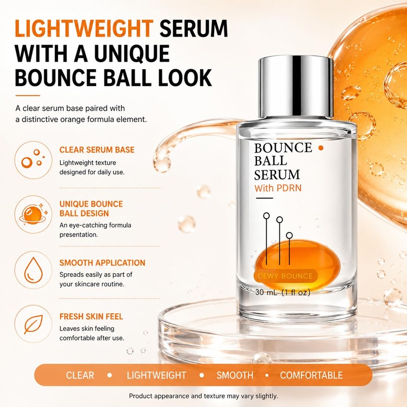 PDRN Bounce Ball Collagen Serum, Hydrating Facial Skin Care Essence