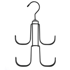 SAWAFUJI Backpack Hanger - Hanger that can hold 2 backpacks, Black, Wall, Desk, Door, Stand, Shape-retaining, Stylish, Storage, Hook, Hat, Clothes drying, BPH-01