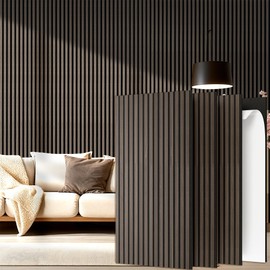 KERRAM 4-Pack Wood Veneer Acoustic Wall Panels Decorative Acoustical Panel