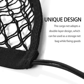 Motorcycle Cargo Net - Luggage Strap Rack Expansion Organizer Net for Cargo Helmet Net - Suitable for Motorcycle Bike Trailer