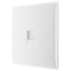 BG Electrical 8BTS/1-01 Single Secondary Telephone Slave Socket, Round Edge,
