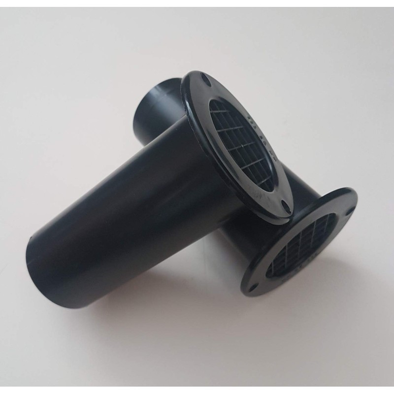 coverandcarry Gas drop vent in Black 75mm x 120mm 2