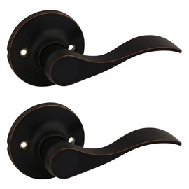 Cosmas 80 Series Oil Rubbed Bronze Right Hand Non Turning Dummy Door Lever for Closet Doors (Non-Functioning), 2 Pack