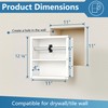 Neodrain White Recessed Toilet Paper Holder,Double Layer Wet Tissue Holder
