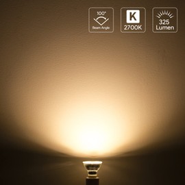 Lepro Lepro GU10 LED Warmweiss Lampe, 4W Ersetzt 50W Glhbirne, 325 Lumen 2700K GU 10 Lampen Warmwei?, Abstrahlwinkel 100Flimmerfrei Strahler, Nicht Dimmbar Reflektor Lampen, 10er-Pack