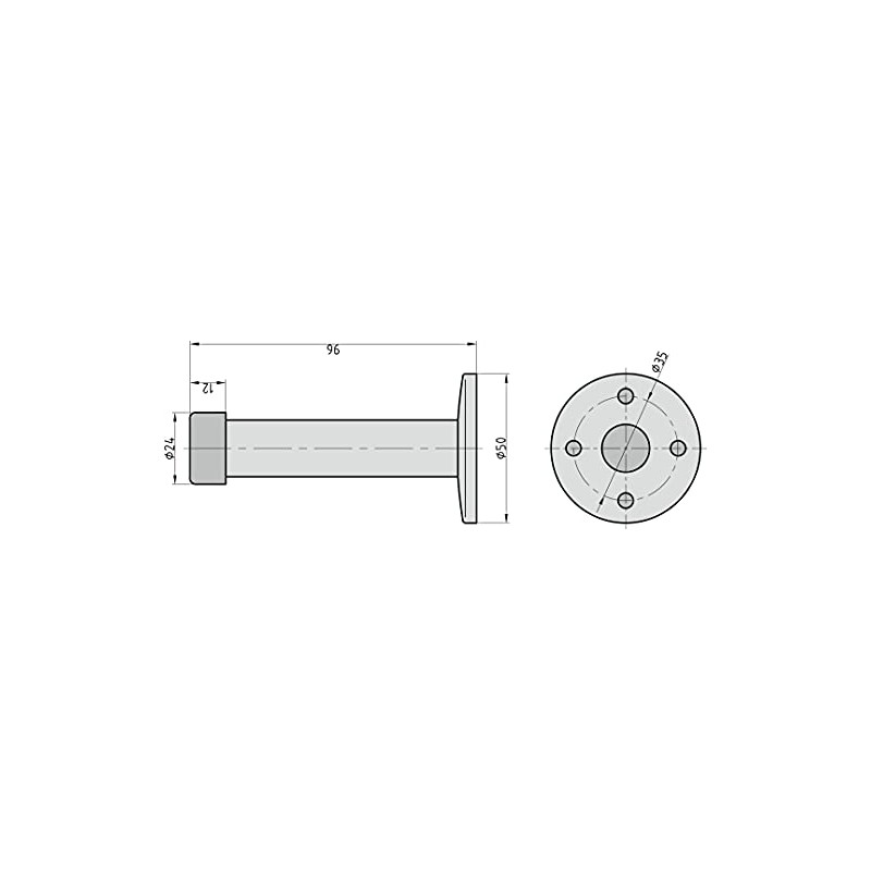 BASI Wall Door Stopper for Wall Mounting Stainless Steel Door