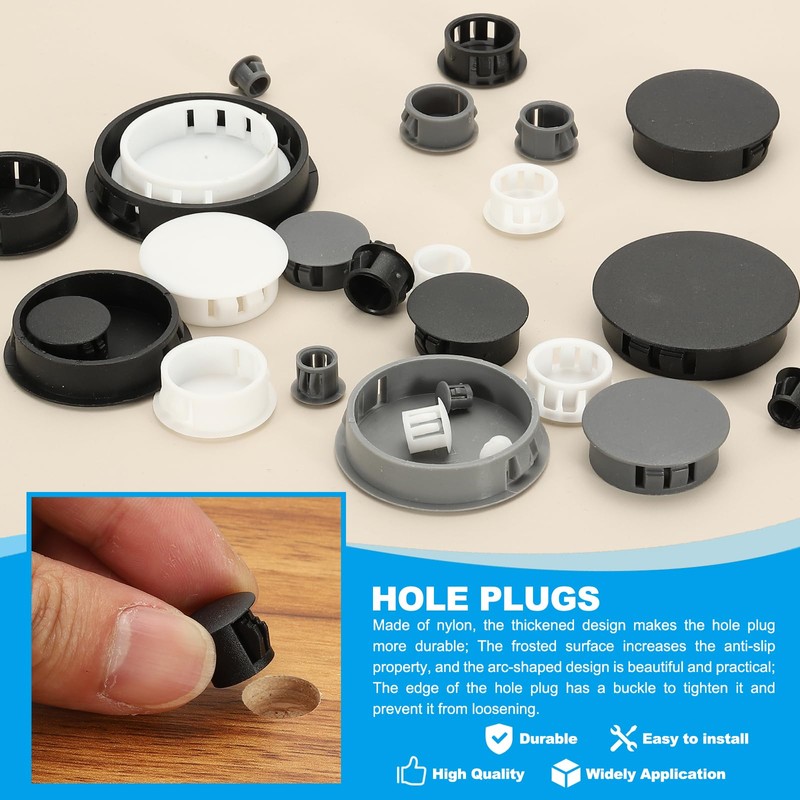PATIKIL Plastic Hole Plugs, 34 Pcs 1 5/9"(40mm) Plastic Plugs