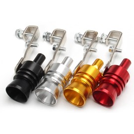 CO005 Aluminum Alloy Universal Turbo Whistle,Turbo Sound Exhaust Muffler Pipe Whistle Car Roar Maker, Car Tail Whistle,Car Blow Off Valve Tip Simulator Whistler (Red_XL)
