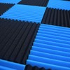 96 Pack Blue/black Absorb the echo Acoustic Foam Panel Wedge