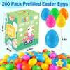 200 Pack Prefilled Easter Eggs with Toy Inside, Filled Plastic