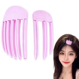 LKCCTK 2pcs Bangs Clip Root Lifting Clip 6 Teeth + 3 Teeth Root Comb Hair Styling Tool for Long and Short Hair (Purple)