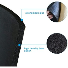 COOSOO Fireplace Hearth Rug, Flame-resistant Mat for Hearth Chimney,Non Slip Half Round 2-Layer Fiberglass Fire Resistent Fireplace Area Rug - Protects Floors from Sparks Embers Logs,Black(50x100cm)