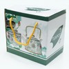 Herbal Teapot Green Mosaic.Built in Teastrainer and 6 Matching Cups