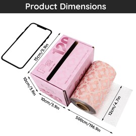 Segbeauty Foil Roll for Hair Styling, Highlight Film, for Balayage Bleaching, Hairdressing Supplies, Hairdressing Accessories (120 mm x 50 m, Pink - Golden)