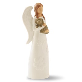 Guardian Angel Figurines, Angel of Friendship Sculpted Hand-Painted Figure Statuette Passed Away Dog Memorial Gift Pet Loss Gifts