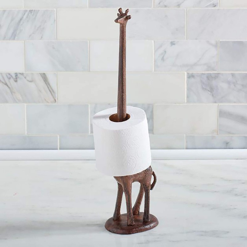47th & Main Cast Iron Paper Towel Holder, 17-Inches Tall,
