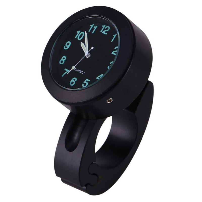 Universal Motorcycle Handlebar Watch, 7/8"-1" Waterproof Motorbike Handlebar Mount Clock