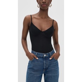 L'AGENCE Women's Elowen Underwire Bodysuit, Black, XS