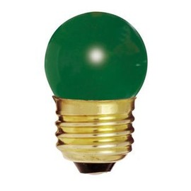 Bulbrite 702407 - 7.5S11G - Green 7.5 Watt S11 Light Bulb, 130 Volt Long Life, Medium Base