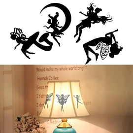 ECSiNG 40PCS Fairy Cutouts Silhouette Embellishments Jar Decals Decorative Paper for Lantern Jars Scrapbooks Windows Desks Mobile Phones Decoration