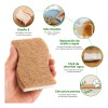 12 Pcs Esponjas Cocina Celulosa Y Coco Beige Sin Rayar