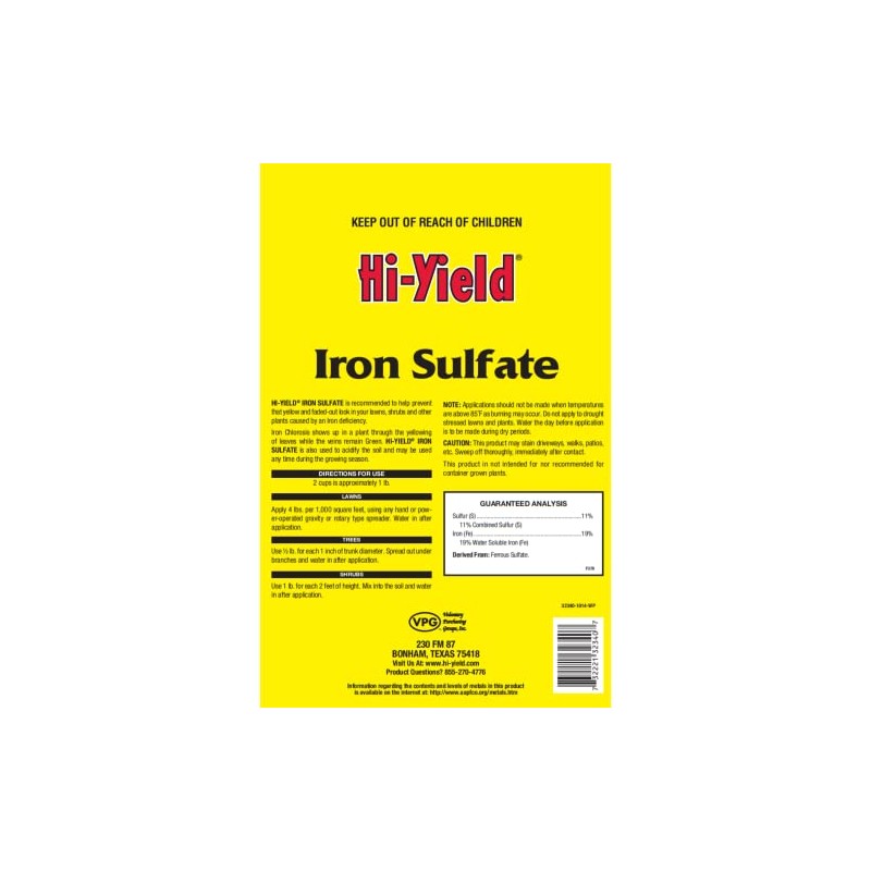 Hi-Yield (32340) Iron sulfate (4 lbs.)