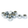 Sourcingmap 7/16 inch-14 Zinc Plated Hex Lock Nuts Silver Tone