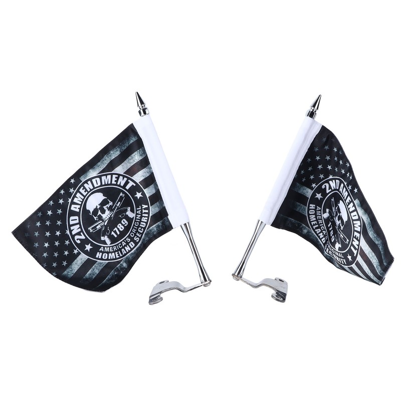 Trunk Lid Flag Pole Mount Kit with Homeland Security Flag