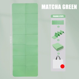 Gykutix Foldable Yoga Mat Travel Lightweight 183 x 61 x 0.4 cm Travel Yoga Mat Lightweight Foldable Portable Yoga Mat Non-Slip Yoga Travel Mat Gymnastics Mat Fitness Mat with Carry Bag for Travel