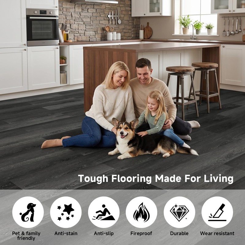 ATOPOSE Waterproof Vinyl Flooring Peel and Stick, 3.0mm 28 Planks