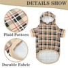 EXPAWLORER Plaid Dog Hoodie - British Style Plaid Pet Sweaters