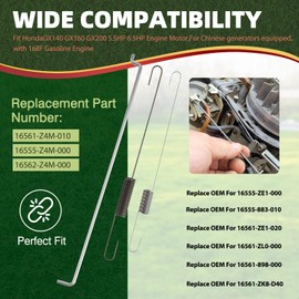 24PCS 168F Throttle Return Spring Linkage Kit, Carburetor Spring Classification Governor Connecting Rod Speed Control Compatible with Honda Clone 170F GX160 GX200 GX210 Engine