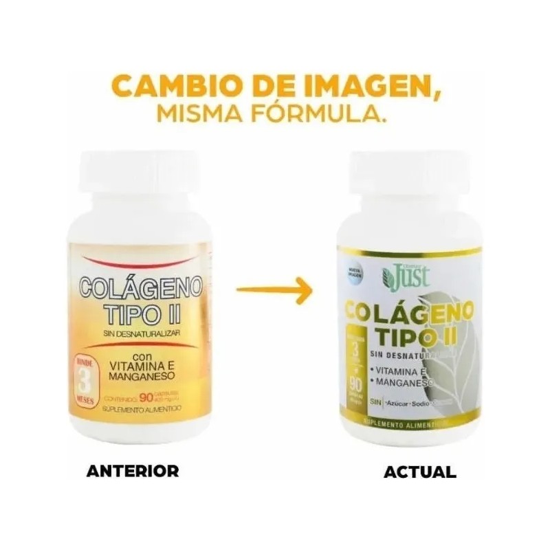 Colágeno Tipo 2 Premium. Sin Desnaturalizar 90 Cápsulas Olnatura Just