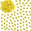 100PCS Tiny Resin Mini Bee Decorations, 3D Resin Mini Bees