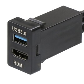 Timloon USB Input Port & HDMI Input Port USB 3.0 & HDMI 2.0 Transmission Port Audio Relay Audio Parts Switch Hole Panel for TOYOTA Toyota (Latest Upgrade)