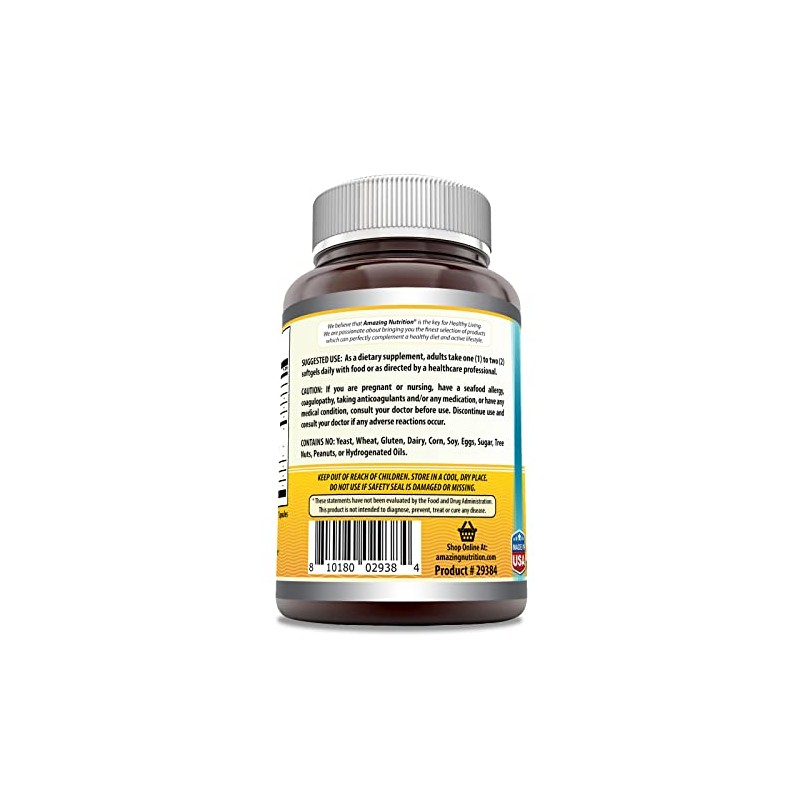 Amazing Omega Norwegian Cod Liver Oil 1250 mg 120 Softgels