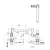 SANEI A5310L-13 Kitchen Faucet, Lever Handle, 90° Opening/Closing, For Both