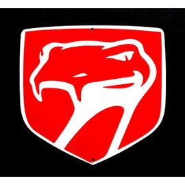 Dodge Viper Sneaky Pete Logo Steel Sign (Large - 19" X 18.2")