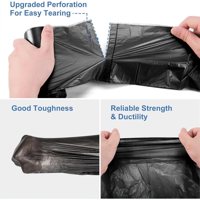 4 Gallon Biodegradable Black Trash Bag - Small Garbage Bags