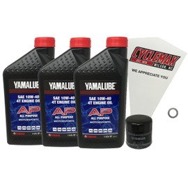 Cyclemax Oil Change Kit compatible with 2007-2015 Yamaha GRIZZLY 700 4x4