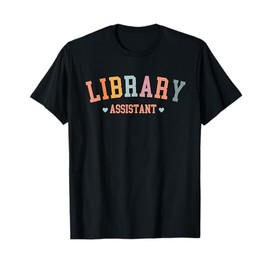 Library Vintage Bookworms Librarian Lady Library Assistant T-Shirt