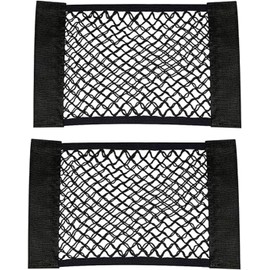 2Pcs Car Stretchable Storage,Universal Mesh Cargo Net Wall Sticker Organizer Pouch Bag Storage Mesh Net for Car Trunk (40CM)