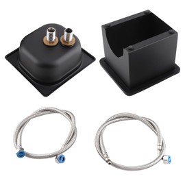 Pitcher Rinser, Stainless Steel, One-handed Operation, Automatic Glass Cup Washer, Small Size, Black Color for Kitchen Sink, For Hotels, Bars, Coffee Shops, Tea Houses